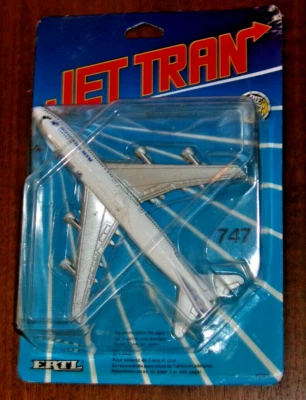 Ertl 1988 JET TRAN Boeing 747 Air France Die-Cast Airplane New on Card 2381 - Image 1 of 2