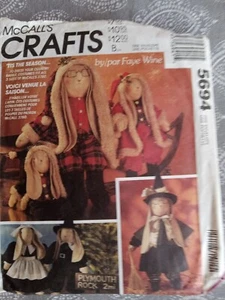 McCall's Crafts Pattern 5694 Cut Vintage Rabbits With Clothes - Picture 1 of 2