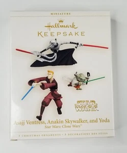 Hallmark 2006 Star Wars Anakin, Yoda, Ventress Clone Wars  Mini Keepsake NIB  1 - Picture 1 of 3