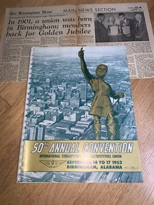 1953 NEWSPAPER UNION Convention Book/ Article STEREOTYPERS & ELECTROTYPERS UNION - Picture 1 of 12