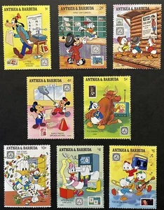 JUEGO DE SELLOS DE DISNEY DE LA SOCIEDAD FILATÉLICA AMERICANA DE LA ANTIGUA 1989 SELLOS MNH EN ESTAMPILLAS - Imagen 1 de 1