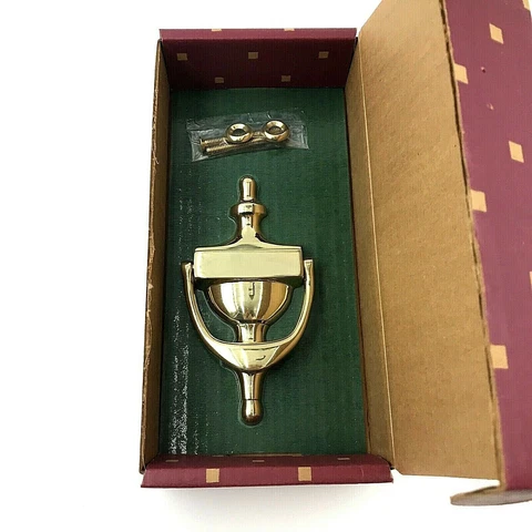 Vintage Solid Brass Georgian Door Knocker Broadway Collection New in Box Sealed Cover