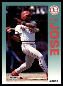 1992 Fleer Felix Jose Baseball Cards #582