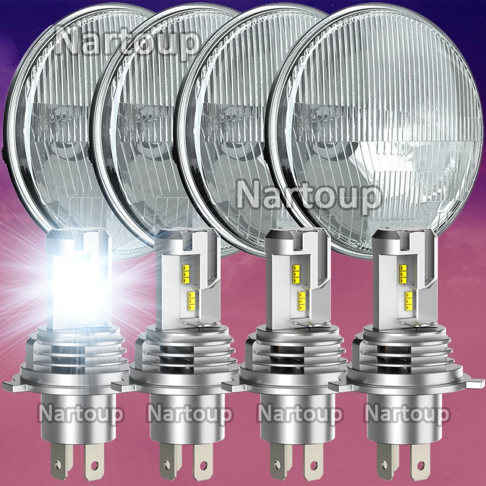 For Ford Galaxie 500 1962-1974 DOT 4pcs 5.75" 5-3/4 Round Led Headlights Upgrade - Изображение 1 из 4