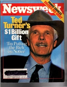 TED TURNER'S $1 BILLION GIFT, SEP 29 1997-Newsweek Magazine-FREE SHIP - Picture 1 of 1