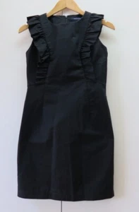 Stylish Black with Ruffle Details Dress from French Connection - Size 10 - Picture 1 of 9