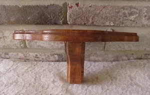 Vintage Oak Wood Wall Shelf Routed Edge Handcrafted 10" Long Corbel Style - Picture 1 of 10