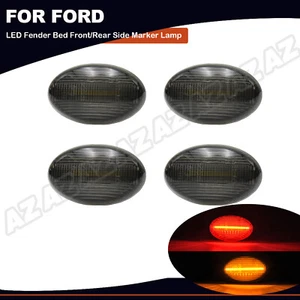 For 1999-2010 Ford F350 F450 Dually Bed LED Side Fender Marker Lights Smoked 4X - Picture 1 of 11