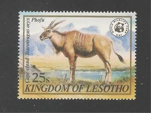 Lesoto #353 (A70) En muy buen estado sin montar o nunca montada - 1982 25s Cabo Eland - Fondo Mundial para la Naturaleza - Imagen 1 de 1