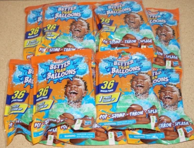 10x NERF Better Than Balloons Easy 1 Piece Clean Up 36 Water Pods Water Bombs - Image 1 of 4