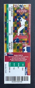 Boleto del Juego 3 de la ALDS Seattle Mariners vs Cleveland Indians 2001 13/10/01 - Imagen 1 de 1