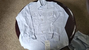 Vintage Air Force Blue Dress Shirts Neck Size 15-1/2 and 16 Short & Long Sleeve - Picture 1 of 10