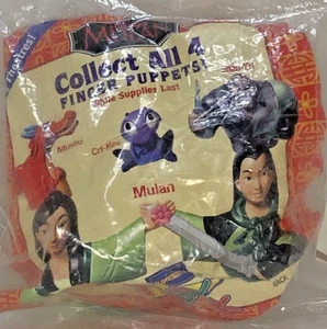 Vintage 1998 Blockbuster Video Mulan Double Sided Finger Puppet - Picture 1 of 2