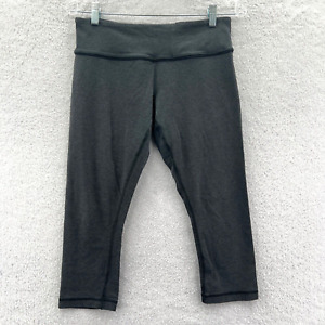 Lululemon Crop Leggings Womens 8 Gray Medium Cropped 20" 28x20 Crop Gym Pants