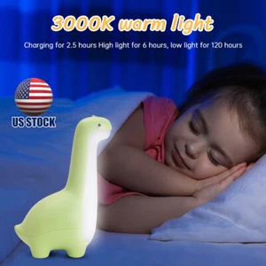 US Cute Dinosaur LED Bedside Table Lamp Dimmable Sleeping Night Light Kids Gift - Picture 1 of 22