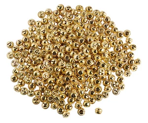 Morsetti VBS XXL oro 300 pezzi Ø 13 cm occhiello campanellino decorazione fai da te metallo - Foto 1 di 1