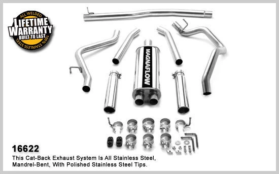 Silenciador sistema de escape Magnaflow Cat-Back 2005-2008 Mitsubishi Raider V6 3,7 V8 Foto 1 de 1