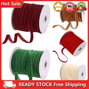 50 Yards Velvet Ribbon Spool for Wedding Christmas Party Wrapping DIY Crafts - Picture 1 of 30