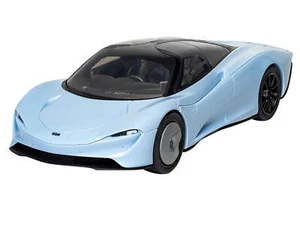Skill 1 Model Kit McLaren Speedtail Light Blue with Black Top Snap Together Pain - Picture 1 of 4