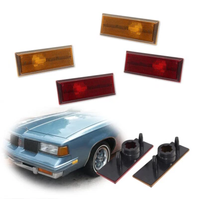 For Oldsmobile Cutlass 442 1981-1988 Side Marker Light Covers LH RH Front & Rear - Image 1 of 4