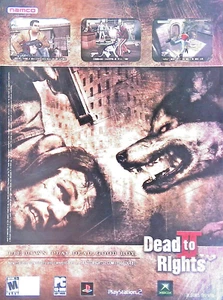 Video Game 2005 Print Ad/Poster Dead to Rights II for PlayStation 2 Namco 8x11 - Picture 1 of 4