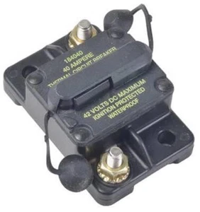 NEW COOPER BUSSMAN CIRCUIT BREAKER FITS 0-42VDC 40 AMP MANUAL III CB184F40 - Foto 1 di 2