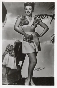 Paulette Goddard Echt Promo Foto RPPC Postkarte 1950er Schauspielerin unbespielt - Bild 1 von 9