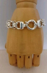 Atemberaubendes Sterling 925 Silber ausgefallenes Gliederarmband - 36g sehr auffälliges Design - Bild 1 von 20