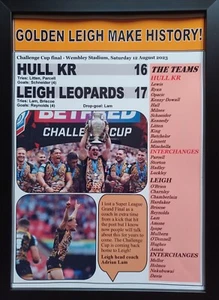 Hull KR 16 Leigh Leopards 17 - 2023 Challenge Cup final - souvenir print - Picture 1 of 5
