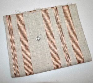 Lewis & Sheron DONINA Terracotta Linen-Look Polyester Fabric 47"L x 54"W REMNANT - Picture 1 of 16