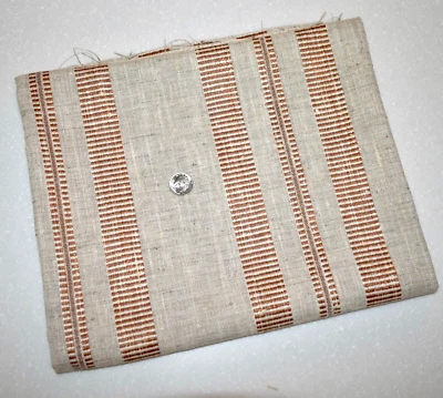 Lewis & Sheron DONINA Terracotta Linen-Look Polyester Fabric 47"L x 54"W REMNANT - Image 1 of 4