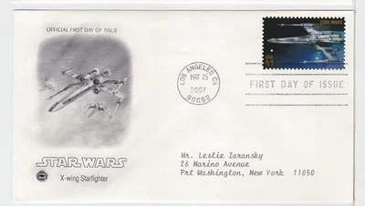 TurtlesTradingPost- Star Wars- X Wing Starfighter  #4143m FDC 2007- Artcraft - Image 1 of 2