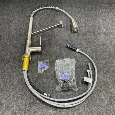 Grifo de cocina DELTA 19833LF-SS de una sola manija en acero inoxidable * Foto 1 de 4