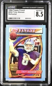 1994 Finest Refractor #202 Troy Aikman CGC 8.5 - Bild 1 von 2