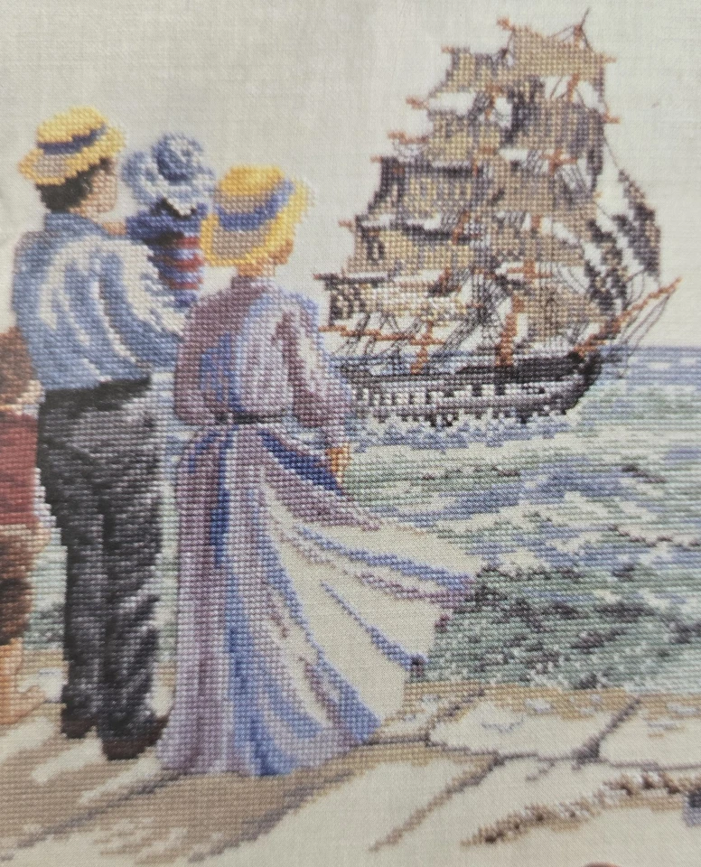 Ship Galleon Victorian Oehlenschlager Cross Stitch Embroidery Pattern DMC  - image 1 of 3