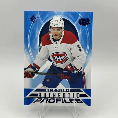 2020-21 Upper Deck SP Hockey Authentic Profiles Blue Nick Suzuki #AP-10 - Image 1 of 2