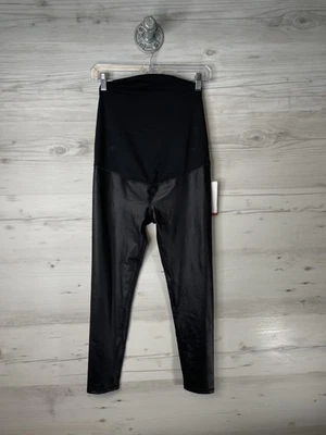 Isabel by Ingrid & Isabel Leggings Maternity Medium Black High Gloss YJ2161 - Image 1 of 4