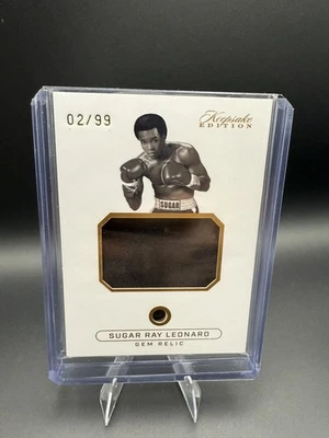 Sugar Ray Leonard 2024 Keepsake Edition Gem Relic Jumbo Jersey 02/99 - Image 1 of 2