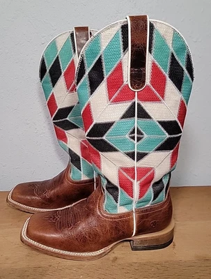 Ariat Aztec Print Woman's Boots Size US 8B Leather - Image 1 of 4