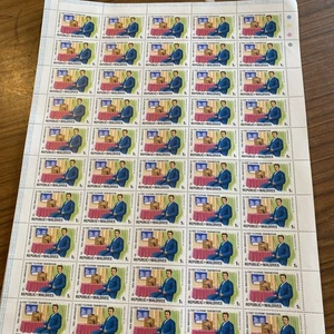 MALEDIVEN - 1976 POSTFRISCH ERSTE TELEFONÜBERTRAGUNG 12 postfrische Blätter & 2 Af - Bild 1 von 6
