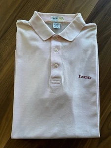 Vintage Izod Men's Polo Shirt 100% Soft Cotton Pink Ombré Size Small ( See Desc) - Picture 1 of 9