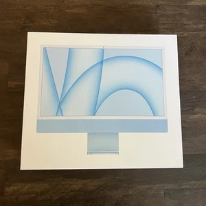 iMac 24 Inch Blue 2023 4.06 GHz M1 8-Core CPU 8-Core GPU 8GB 256GB SSD Excellent - Picture 1 of 11