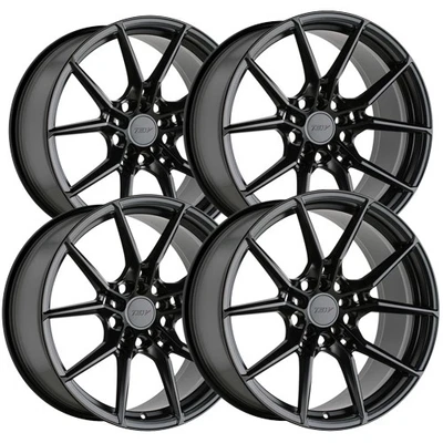 (Set of 4) TSW Neptune 20x8.5 5x108 +40mm Satin Black Wheels Rims 20" Inch - Image 1 of 4
