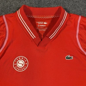 Lacoste Sport x Daniil Medvedev Tennis Central Red Polo Shirt Mens XL Slim Fit - Picture 1 of 7