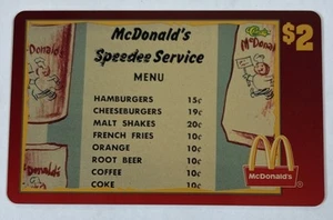 2 $. McDonalds 1996: Speedee Service Menü - 1953 (#19 von 50) Telefonkarte - Bild 1 von 2