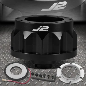 J2 FOR 90-96 HONDA ACCORD PRELUDE 2" H 6-BOLT STEERING WHEEL HUB ADAPTER BLACK - Picture 1 of 6
