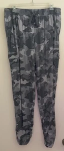Hippie Rose Gray Camo w/6 Pockets Relaxed Boho Tapered Joggers Junior's X-Large - Picture 1 of 4
