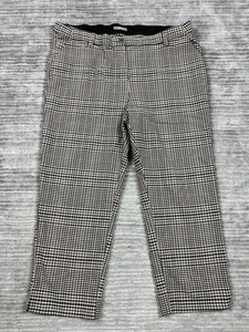 Maurices Pants Womens 18W Brown Plaid Comfort Waist Ankle Rayon Blend - Picture 1 of 12
