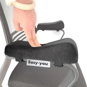 Fundas de reposabrazos silla oficina juego 2 almohadas codo comodas negro - Bild 1 von 12