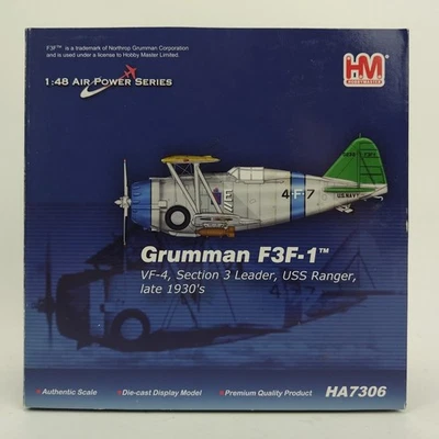 Hobby Master 1:48 Grumman F3F-1 VF-4 seção 3 líder USS Ranger década de 1930 HA7306 - Imagem 1 de 4